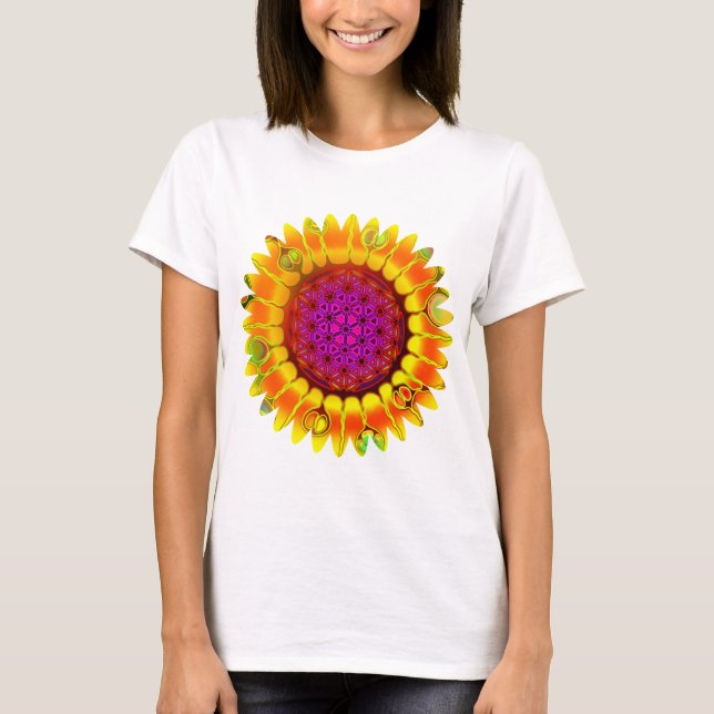 Camiseta Flor De Vida - Flor Geométrico 4 (Frente)