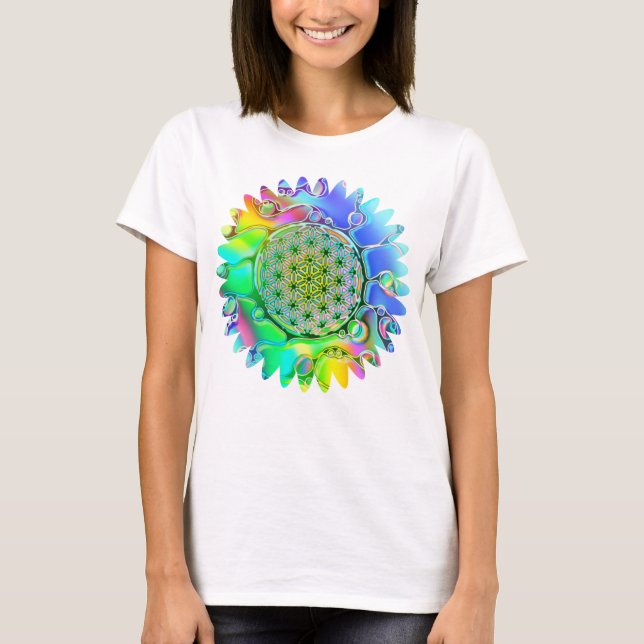 Camiseta Flor De Vida - Flor Geométrico 5 (Frente)