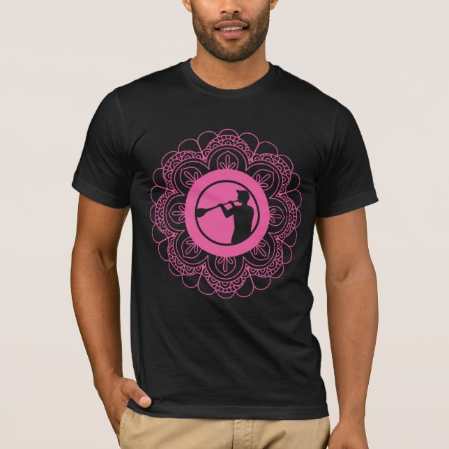 Camiseta Flor de vidro Mandala profissão Vidro Explosão (Frente)