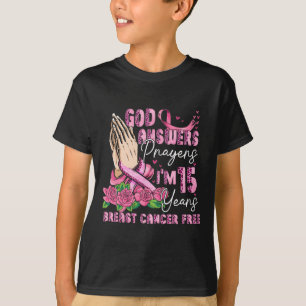 Camiseta Flor Deus responde orações Eu tenho 15 anos de mam