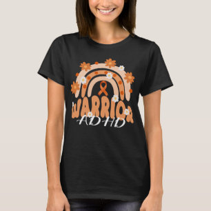 Camiseta flor do arco-íris do bosque adhd