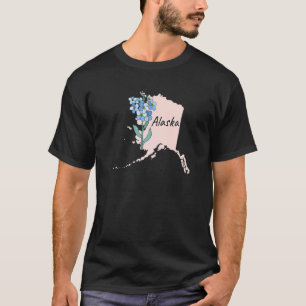 Camiseta Flor Do Estado Do Alasca Esquece-Me Que Não