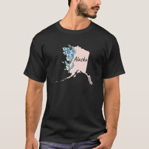 Camiseta Flor Do Estado Do Alasca Esquece-Me Que Não