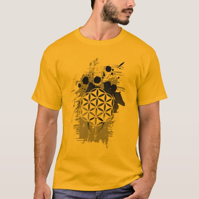 Camiseta Flor do Grunge da vida (Frente)
