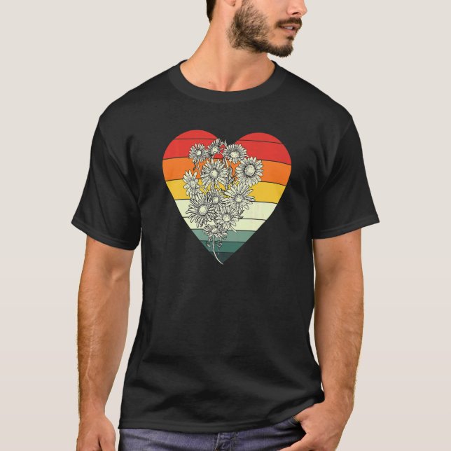 Camiseta Flor do Jardim Botânico Flores Brilhantes Retro Ca (Frente)