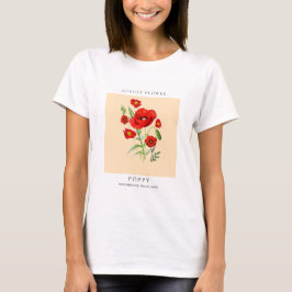 Camiseta Flor do Mês de Nascimento de Agosto