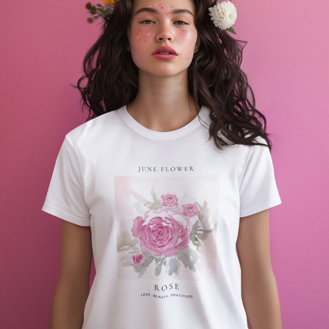 Camiseta Flor do Mês de Nascimento de Junho (To all the June babies, carry the beauty and grace of your birth month everywhere you go.)