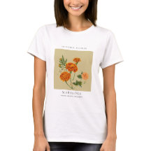 Camiseta Flor do Mês de Nascimento de Outubro