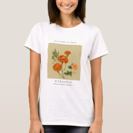 Camiseta Flor do Mês de Nascimento de Outubro