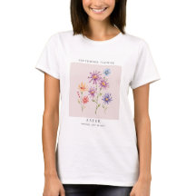Camiseta Flor do Mês de Nascimento de Setembro