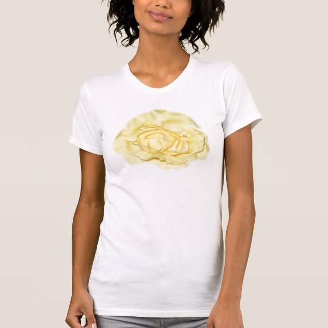 Camiseta Flor do rosa amarelo (Frente)