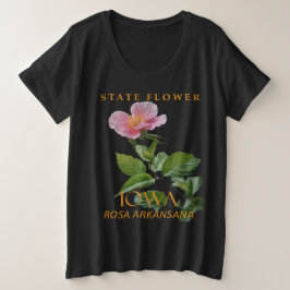 Camiseta Flor do Território de Iowa Rosa Arkansana