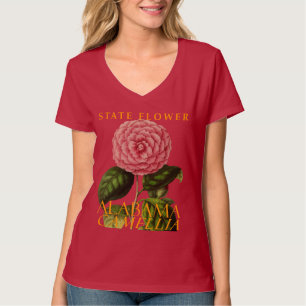 Camiseta Flor do Território do Alabama A Camélia