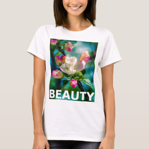 Camiseta Flor e botões de maçarico