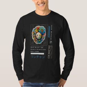 Camiseta Flor Estética Kidcore Gíria Japonesa