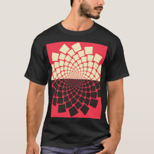 Camiseta Flor Estilizada: Marinha Vermelha Negra