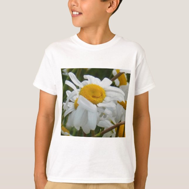 Camiseta Flor Feliz - Rosto Feliz Margarida Sorridente (Frente)