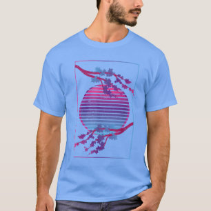 Camiseta Flor Flor Flor Japonês Rosa Sakura Vaporwave Cher