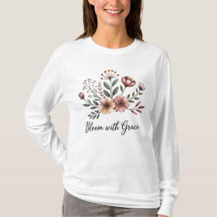 Camiseta Flor Floral Flor De Vintagem Branca Folha De Flore
