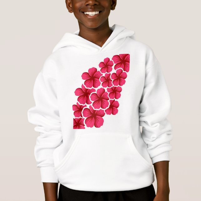 Camiseta Flor floral fofa amando rosa  (Frente)