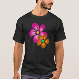 Camiseta Flor florescente Tendril Padrão Floral Flor Blosso