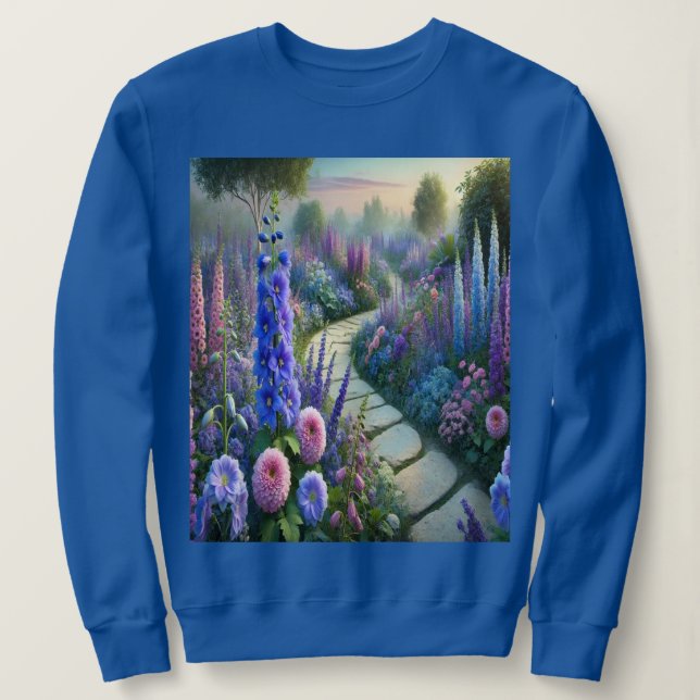 Camiseta Flor Garden Path Blue Sweet (Frente do Design)
