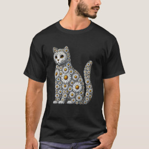 Camiseta Flor Gardening Floral Gato Margarida