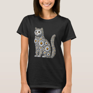 Camiseta Flor Gardening Floral Margarida Gato