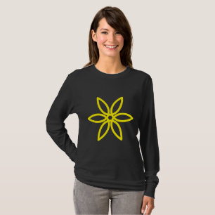 Camiseta Flor Geométrico 02 - Amarelo