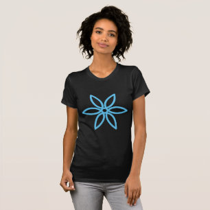 Camiseta Flor Geométrico 02 - Azul-Céu