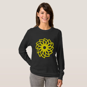 Camiseta Flor Geométrico 03 - Amarelo