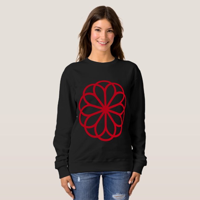 Camiseta Flor Geométrico 06 - Vermelho (Frente Completa)