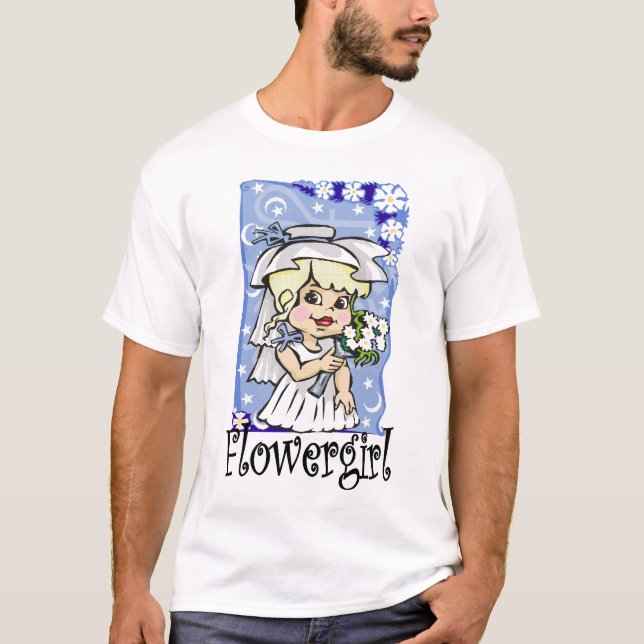 Camiseta Flor Girl com véu (Frente)