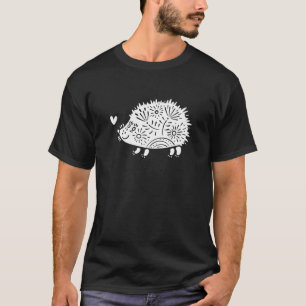 Camiseta Flor Gráfica De Porco Com Coração
