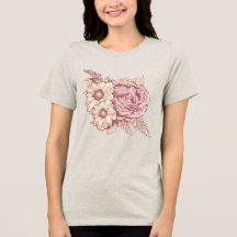 Flor Ilustração de nomes personalizados shirts e j