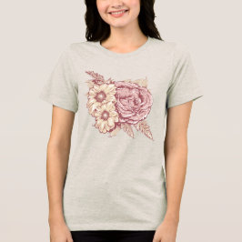 Camiseta Flor Ilustração de nomes personalizados shirts e j