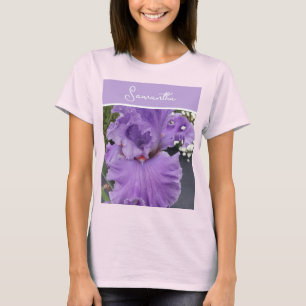 Camiseta Flor Iris Flores Roxo Lavanda Lilás Floral