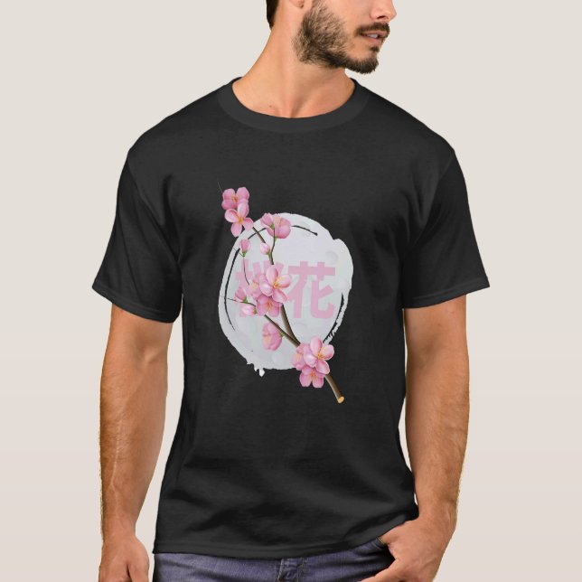 Camiseta Flor Japonês Sakura Cherry Blossom E Mo (Frente)