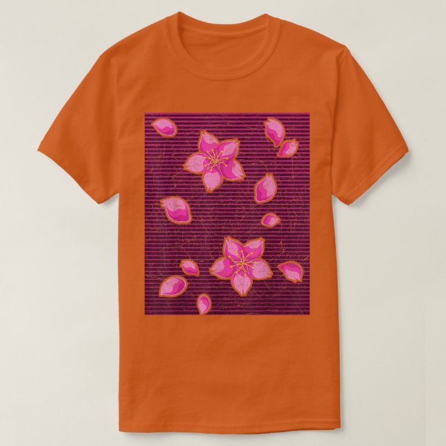 Camiseta Flor japonês Sakura Vaporwave Cherry Bl (Frente do Design)