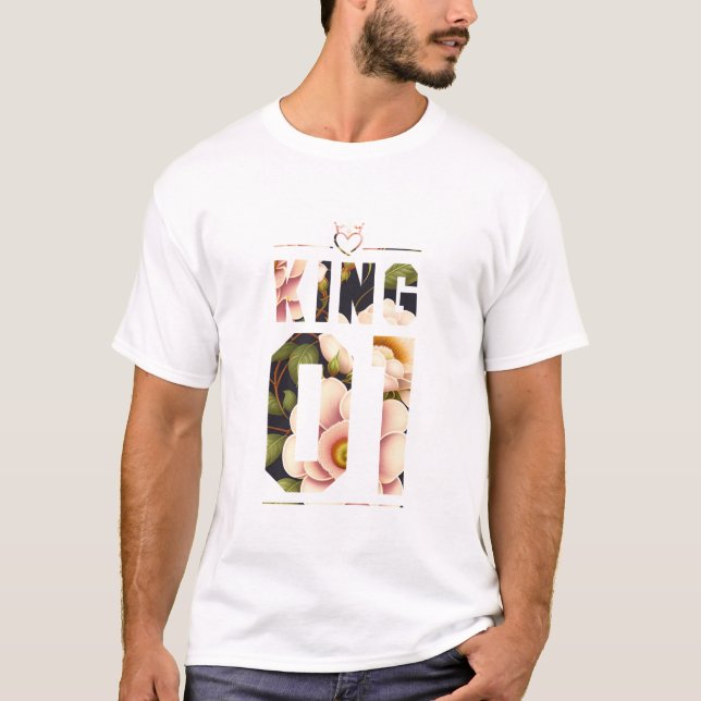 Camiseta Flor King e Rainha 01 (Frente)