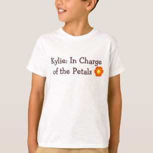 Camiseta flor, Kylie: Responsável das pétalas
