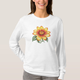 Camiseta Flor Laranja