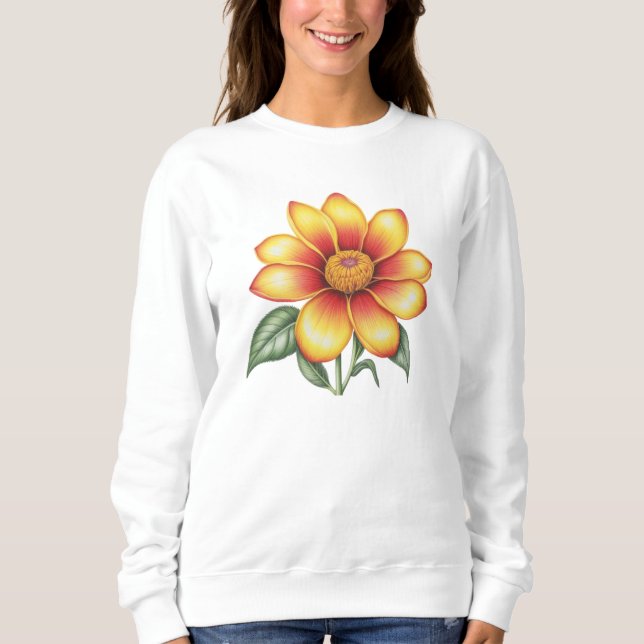Camiseta Flor Laranja (Frente)