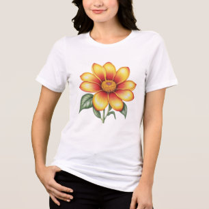 Camiseta Flor Laranja