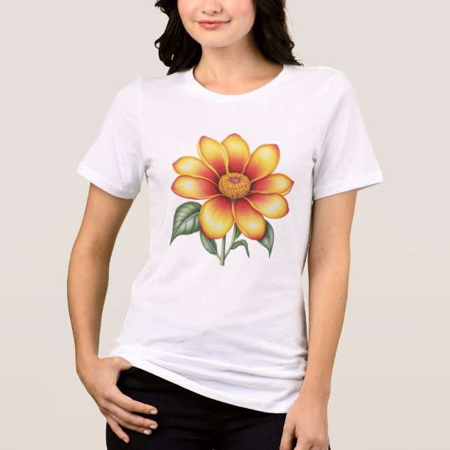 Camiseta Flor Laranja (Frente)