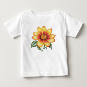 Camiseta Flor Laranja