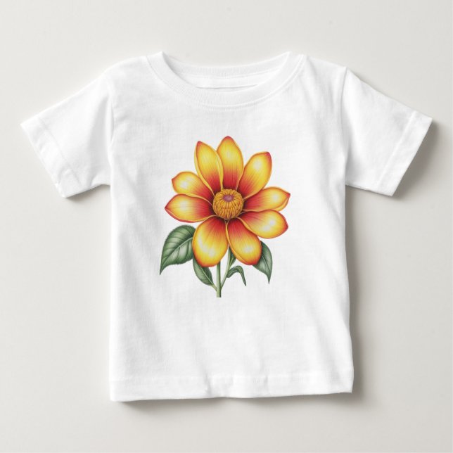 Camiseta Flor Laranja (Frente)