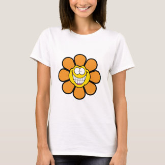 Camiseta Flor Laranja Feliz
