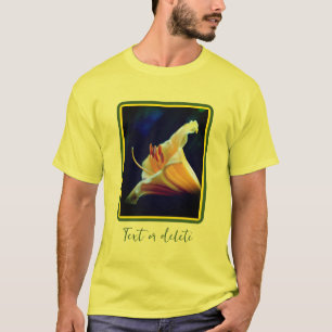 Camiseta Flor Lilar Amarelo Intenso Personalizado