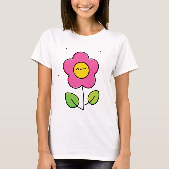Camiseta Flor linda (Frente)